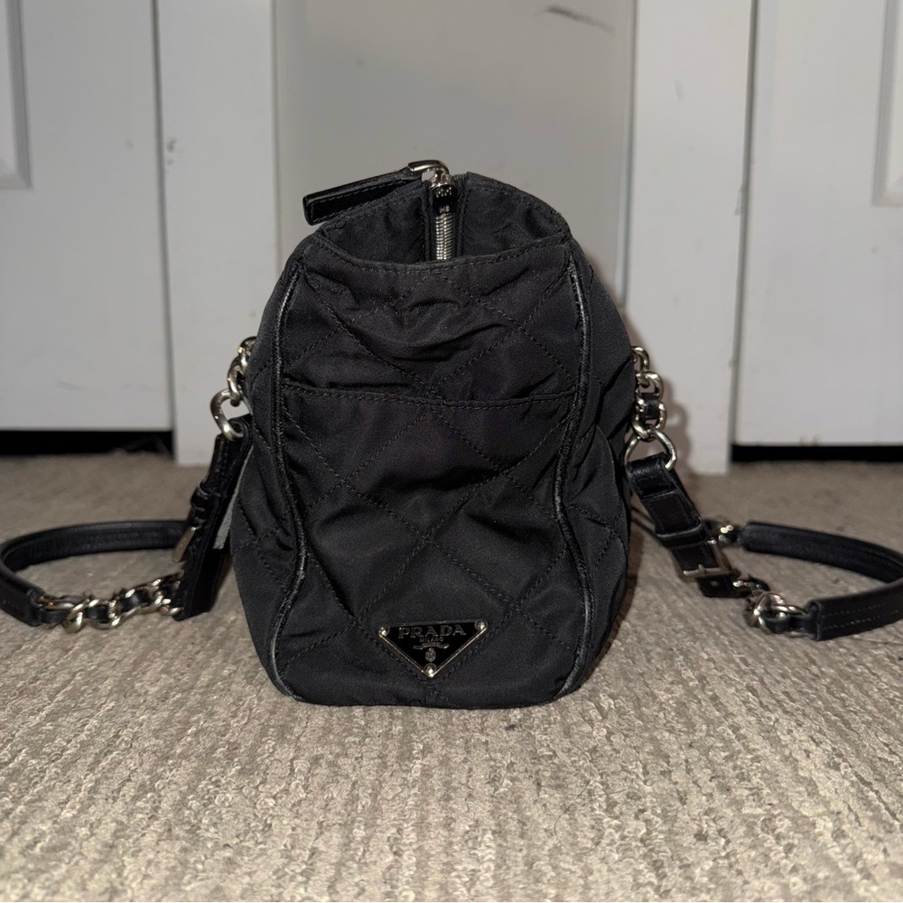 Vintage Prada Quilted Nylon Shoulder Bag
